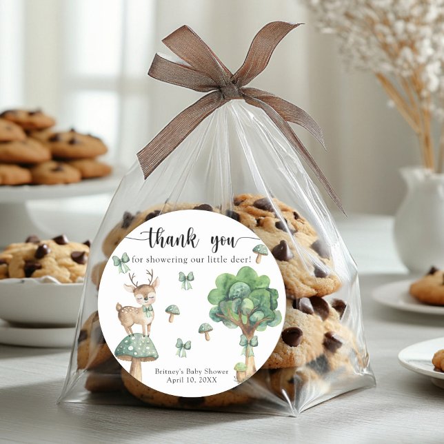 Adesivo Veado de madeira de aquarela - obrigado (Criador carregado)