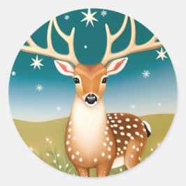 Adesivo Veado de natal bonito