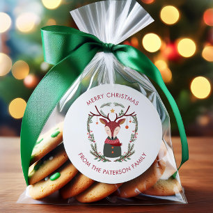 Adesivo Veado Festivo