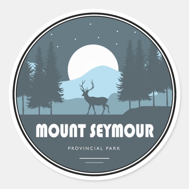 Adesivo Veados do Parque Provincial Mount Seymour (Frente)