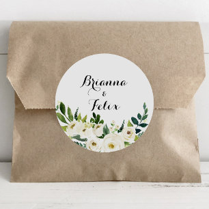 Adesivo Vedações de Envelope Floral de Outono Verde
