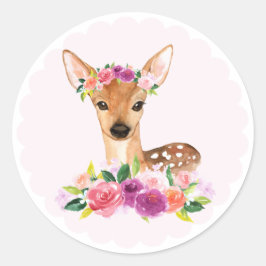 Adesivo Vedante de Aquarela com Vinheta Coroa Floral