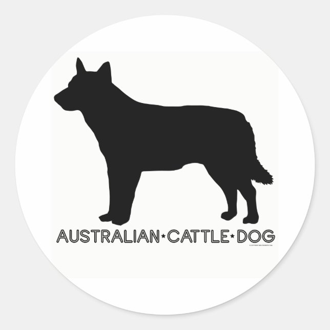 Adesivo Vedante de Cães de Bovinos Australiano (Frente)