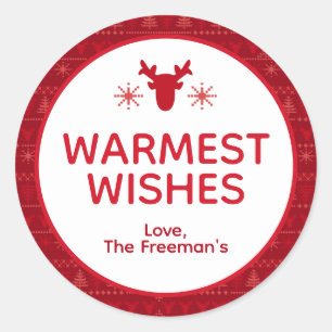 Adesivo Vedante de Férias Vermelho Nórdico Doce Mais Quent