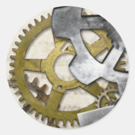 Adesivo Vedante Industrial De Ursos Metálicos Steampunk.