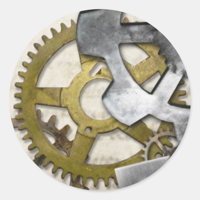 Adesivo Vedante Industrial De Ursos Metálicos Steampunk. (Frente)