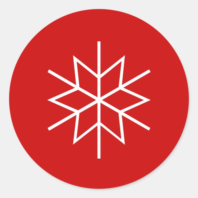 Adesivo Vedantes de envelope de Natal com design de floco  (Frente)