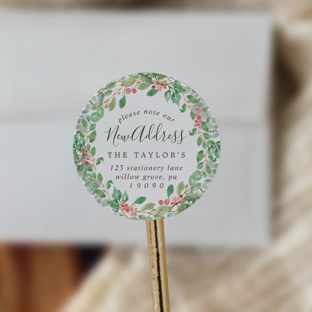 Adesivo Vedantes de Envelope de Natal Greenery (Criador carregado)