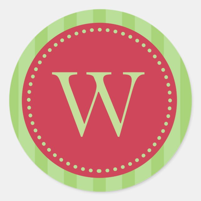 Adesivo Vedantes de Envelope de Natal monogramas / Etiquet (Frente)