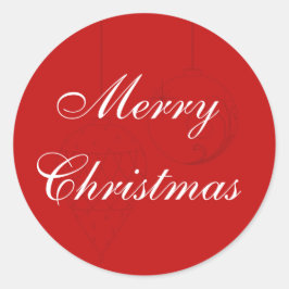 Adesivo Vedantes de Envelope de Natal Vermelho com Ornamen