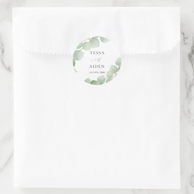 Adesivo Vedantes de Envelopes de Aquarela Elegante (Bolsa)