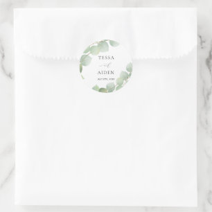 Adesivo Vedantes de Envelopes de Aquarela Elegante