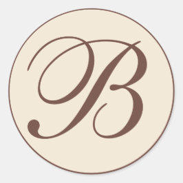 Adesivo Vedantes de Envelopes Marrom e Creme Monogramados