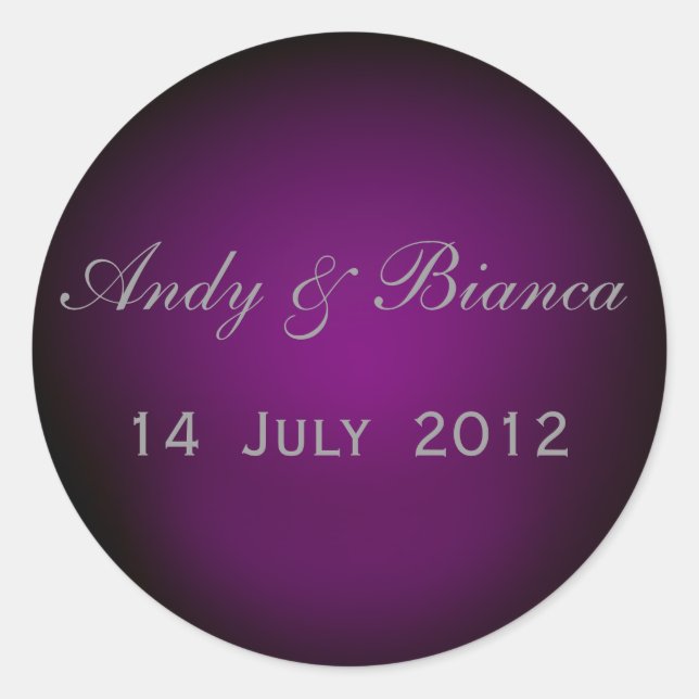 Adesivo Vedantes de envelopes personalizados em ameixa (Frente)