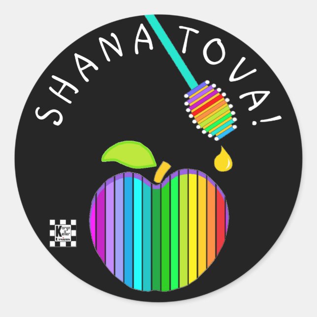 Adesivo Vedantes de envelopes Shana Tova (Frente)
