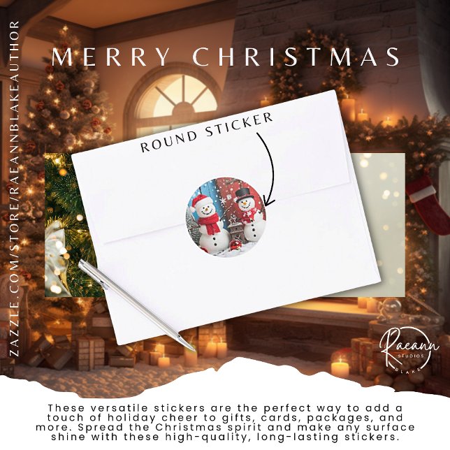 Adesivo Vedantes de Natal de Neves e Papais noeis (Criador carregado)