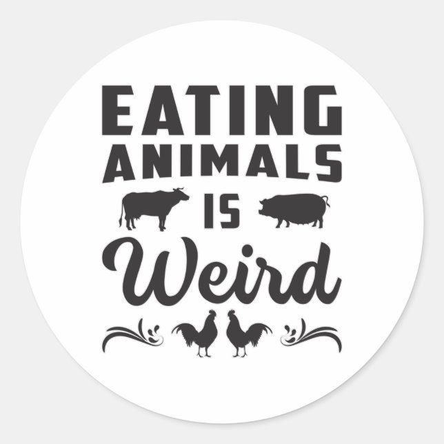 Adesivo Vegan Animal Rights Vegans Comida Funny Gift Idea (Frente)