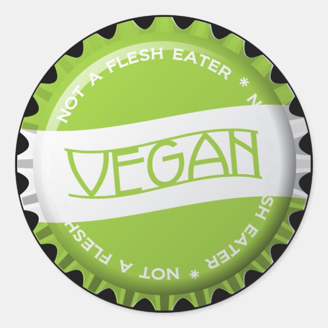 Adesivo Vegan Bottlecap (Frente)