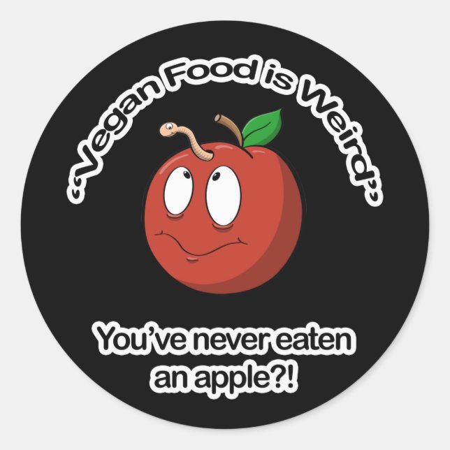 Adesivo Vegan Comida é estranho (Frente)