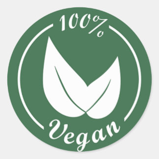 Adesivo Vegan Design 4 - Branco sobre fundo verde