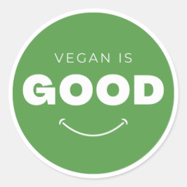 Adesivo Vegan é bom - Sorriso bonito (branco)