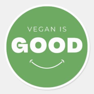Adesivo Vegan é bom - Sorriso bonito (branco)