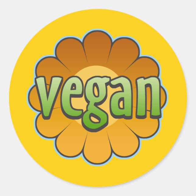 Adesivo Vegan Flower Stickers (Frente)