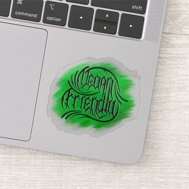 Adesivo Vegan Friendly Lettering (Detalhe)