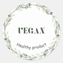 Adesivo Vegan green white sticker