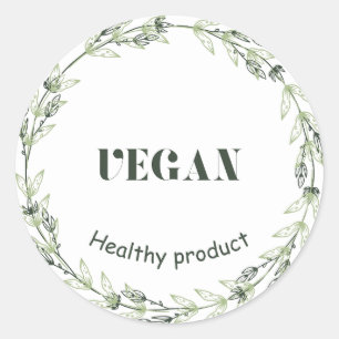 Adesivo Vegan green white sticker