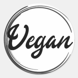Adesivo Vegan Logo Classic Round Sticker
