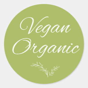 Adesivo Vegan Orgânico Rustic Modern Calliographic Sticker