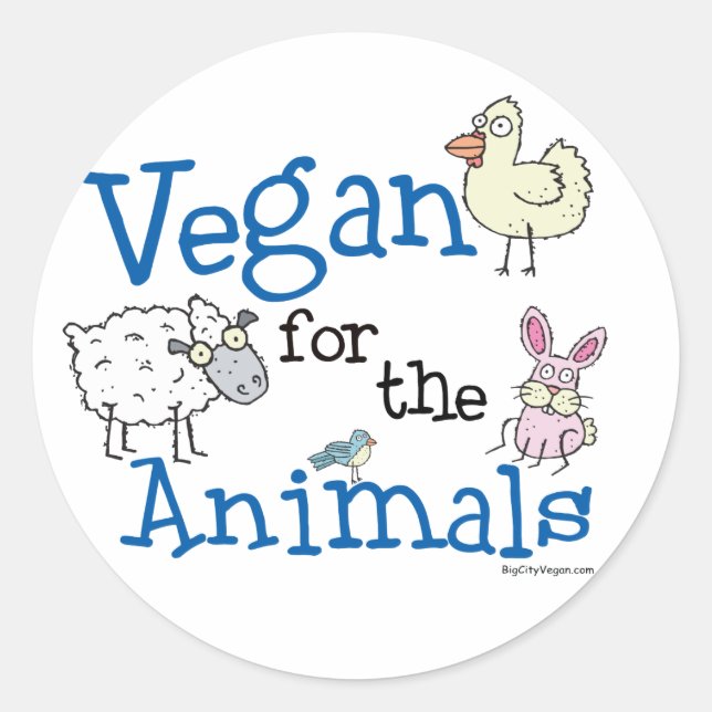 Adesivo Vegan para os Animais (Frente)
