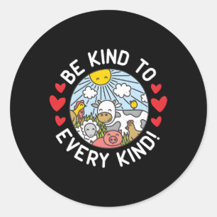 Adesivo Vegan Por E Seja gentil Com Todos Os Tipos