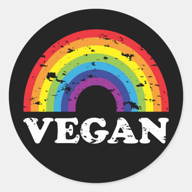 Adesivo Vegan Rainbow (Frente)