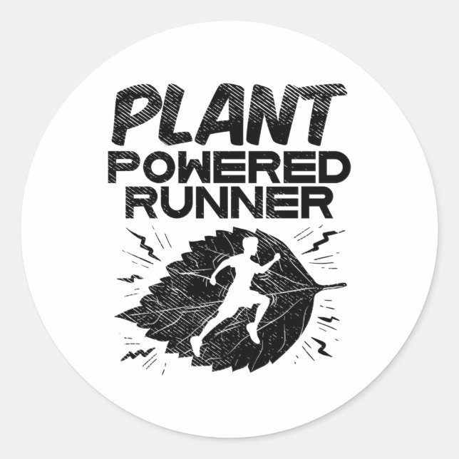 Adesivo Vegan - Runner Powered (Frente)