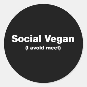 Adesivo Vegan Social (Eu evito me encontrar)