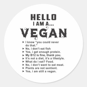 Adesivo Vegan Vegetarian Vegetables Veganismo Engraçado P