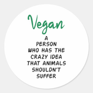 Adesivo Vegan Vegetarian Vegism Comida Veggie Animal Gift