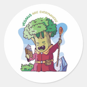 Adesivo Vegans Estão Em Todo Lugar/ Mau Broccoli.