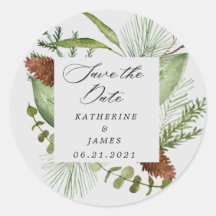 vegetação de inverno elegante salvar a data