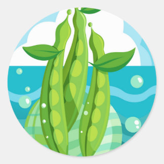 Adesivo Vegetais de feijão verde orgânico