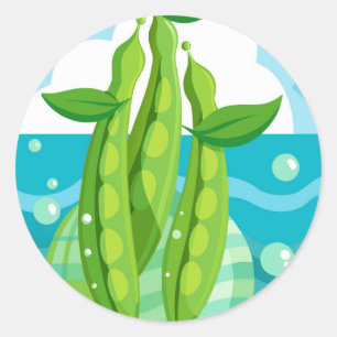 Adesivo Vegetais de feijão verde orgânico