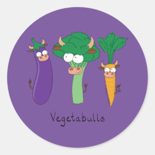 Adesivo Vegetais Touros Vegetais Touros Engraçados