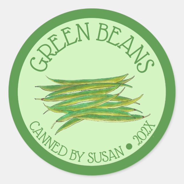 Adesivo Vegetais Verdes Cultivados Em Casa Enlatados Por (Frente)