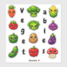 Vegetal Fofo Kawaii Educativo Recompensa Infantil