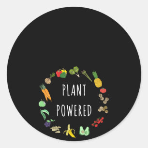 Adesivo Vegetal Powered Vegan Vegetarian Gif