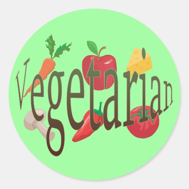Adesivo Vegetariana (Frente)