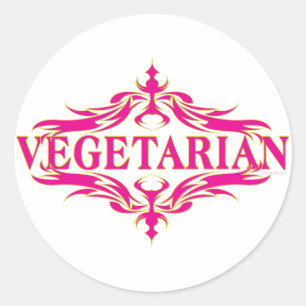 Adesivo Vegetariana Rosa