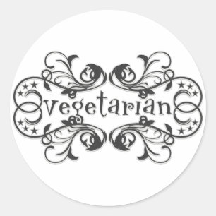 Adesivo Vegetariano do vintage